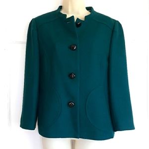 Banana Republic wool jacket in teal green